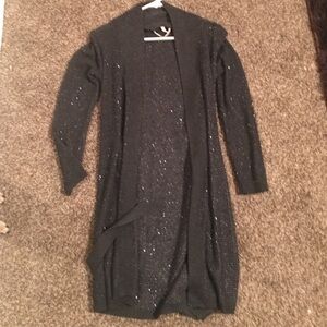 VINTAGE EUC Victoria's Secret Black Sparkle Robe